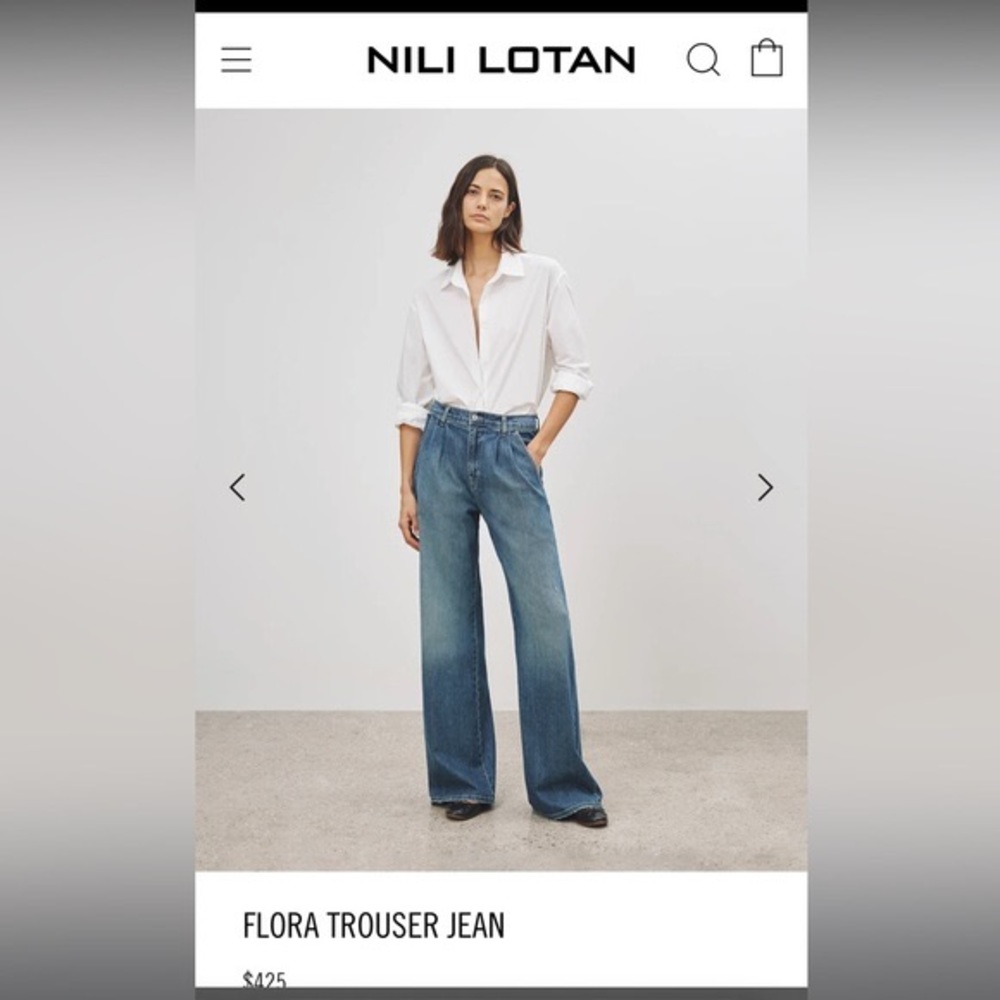 Nili Lotan Flora Trouser Jean Sz 27 NWT